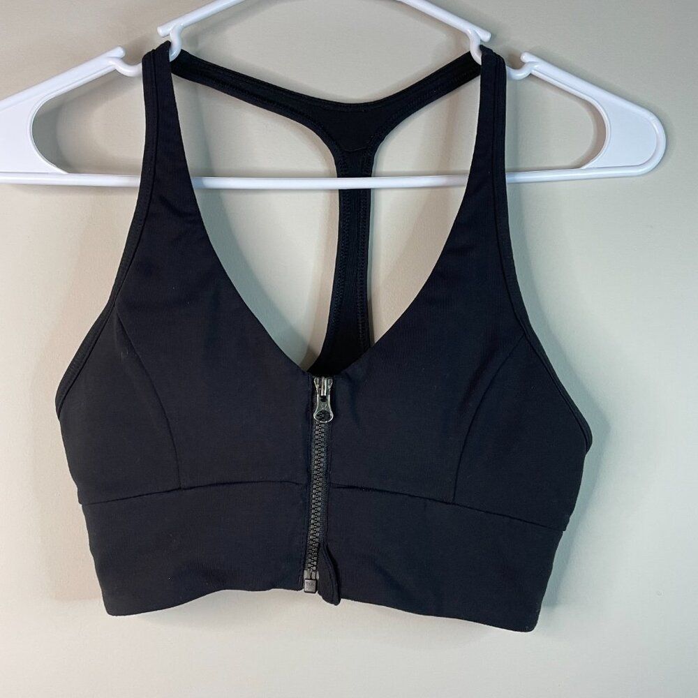 Lululemon Zipper Cool to Street Racerback Sports Bra Black No Tag Size 4 - Picture 10 of 11